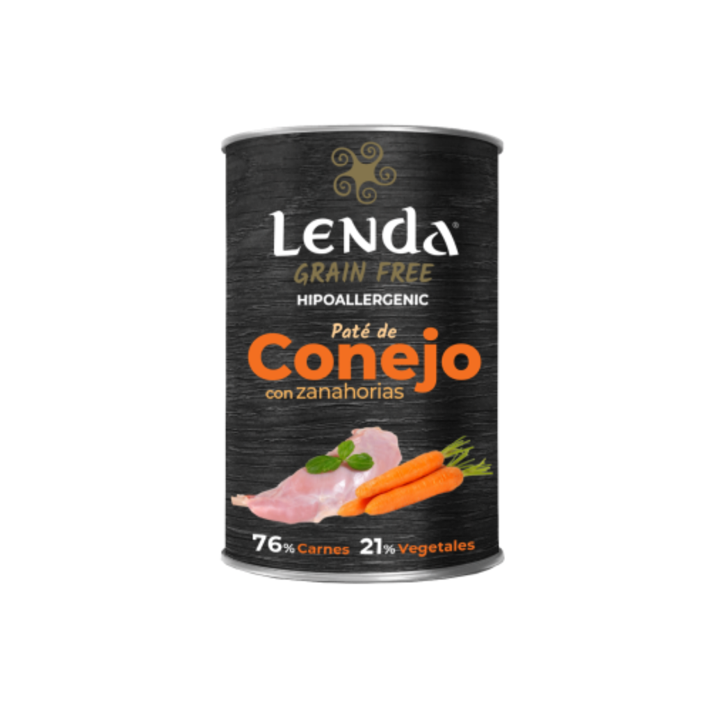 Lenda Wet Dog Conejo con Zanahorias x 400 grs